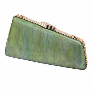 Women Fashion Acrylic Evening Bag Shinny Irregular Metal Clutch <b>Purse</b> with Removable Chain Formal Crossbody Bag - Product Image 5