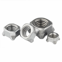 Écrous à souder carrés en acier inoxydable DIN928, zingués, grade A2, pour l'industrie automobile, filetage droit M2 M4 M5 M8 M10 M12 M14 M16