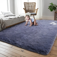 Tapis shaggy personnalisé en polyester à poils longs et moelleux pour salon, chambre et décoration intérieure