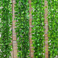 Plante suspendue artificielle en soie de 210 cm, 72 feuilles, motif feuille de vigne de raisin, pour décoration intérieure, cour, plafond, escalier, fausses vignes