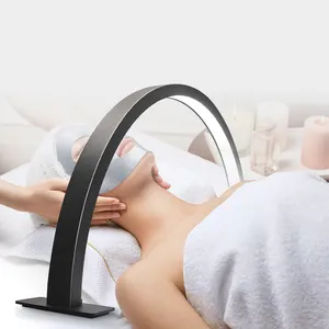 Best price lashes beauty table lamp desk white arch cheap price led half moon light for nail salons