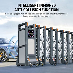 Cancello Automatico Scorrevole in Alluminio per Esterni, Barriera Retrattile Elettrica Pieghevole Diretta dalla Fabbrica - Product Image 2
