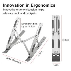 Aluminum <b>Computer</b> PC Riser Laptop Stand, Laptops Elevator Metal Holder Compatible With 10 to 15.6 Inches Notebook <b>Computer</b> - Product Image 2