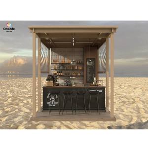 Mostrador de Bar/Cafetería Elegante y Funcional con Luz LED, Mostradores para Cafetería, Quiosco para Exteriores Disponible para la Venta - Product Image 2