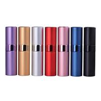 100 flacons pulvérisateurs de parfum miniatures portables en verre de 8 ml avec bouchon à vis rotatif, rechargeables, pour voyage de poche