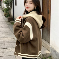 Nouvelle Collection Automne – Manteau Pull à Capuche Femme Style Baseball Décontracté Tendance Urbaine