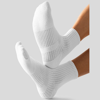 Chaussettes de sport respirantes à compression avec logo personnalisé, en coton tricoté, populaires, pour la course à pied