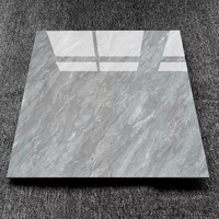 Carreaux de sol brillants 60x60 cm, carreaux de marbre gris foncé pour salon et cuisine modernes