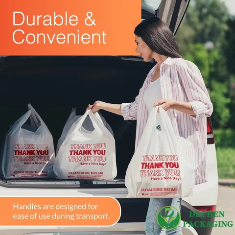Sacs de T-shirt biodégradables & Sac de T-shirt en plastique Fournisseurs