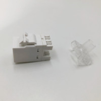 HY-CONNECT HKJ-810-C6 AMP RJ45 CAT6 Prise Keystone Femelle 110/LSA/DUAL IDC Noire Bleue pour Câblage Réseau Informatique