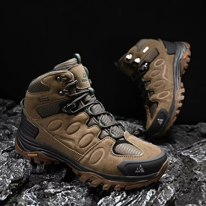 Men's High <b>Top</b> Winter Hiking Boots Suede Warm Non-Slip Outdoor Trekking Casual Sports Shoes - Product Image 4