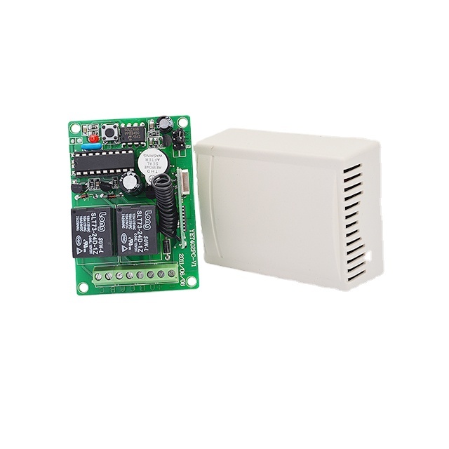 YET402 DC12V/24V Dual Channel RF Wireless Remote Control Receiver/one for Two/with 2 Remote Controllers