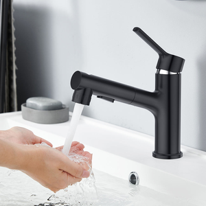 ก๊อกน้ำร้อนและน้ำเย็นแบบดึงออกได้ ทำจากสแตนเลส 304 ขัดเงา รูเดียว - Product Image 3