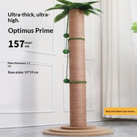 Promotion : Griffoir pour chat en sisal naturel, grand modèle, en forme de palmier, avec boule interactive, pour chats d'intérieur