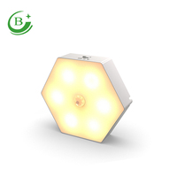 Veilleuse Rechargeable USB sans fil PIR à détecteur de mouvement pour chambre à coucher, escalier, armoire