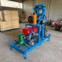 Machine de forage de puits d'eau sur roues de petite taille pour usage agricole, moteur diesel de haute qualité, hydraulique, pour agriculteurs