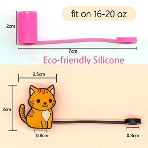 10mm 8mm OEM nhà sản xuất nhà máy kinh doanh Logo Anime 2D rơm bìa làm cho drinkware phụ kiện uống tùy chỉnh rơm toppers - Product Image 3