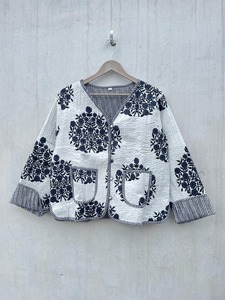 Chaqueta Acolchada de Algodón con Estampado Floral, Chaqueta Larga de Invierno para Mujer, Hecha a Mano, Estilo Bohemio, Chaqueta Reversible de Moda - Product Image 2