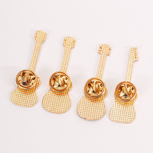 Gitar warna-warni antik Pin Enamel logam instrumen musik kecil bros kartun Pin klub lencana di tas baru - Product Image 6