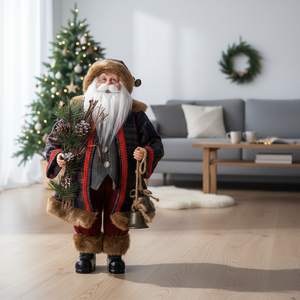 Figurine de Noël de table marron de qualité supérieure, Père Noël, figurines miniatures, idées cadeaux - Product Image 2