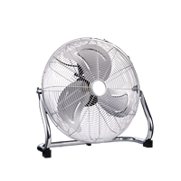 Ventilateur de sol industriel à 3 vitesses, corps en fer, refroidissement par air, électrique, métallique, angle réglable mécaniquement, 3 pales, diamètre de la pale de 6,9 pouces