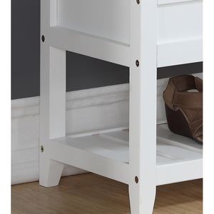 Rouen <strong>Seating</strong> <strong>Bench</strong> <strong>with</strong> Shoe <strong>Storage</strong>, White - Product Image 5