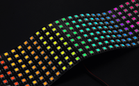Hoja de luz Led mágica de 5V y 12V, tamaño Rgb, 80x80mm, 160x160mm, 80x320mm, patrón de pantalla Flexible, programación, hoja de píxeles Led RGB