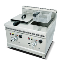 Freidora Industrial de Alta Eficiencia con 2 Tanques para Pollo Frito, de Mostrador, a Gas, Precio de Fábrica, Buena Calidad