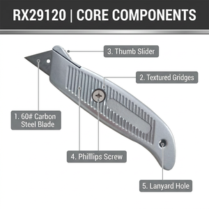 Couteau utilitaire robuste de haute qualité personnalisé OEM, lame en acier au carbone, couteaux de <span class=keywords><strong>couvreur</strong></span> adaptés pour couper les tapis de sol - Product Image 1