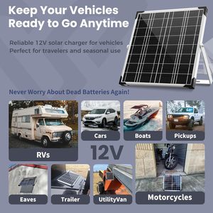 20 Wát 12V không thấm nước năng lượng mặt trời bảng điều chỉnh Kit n-loại với có thể điều chỉnh gắn khung và phí điều khiển cho biển và ngoài trời thuyền sử dụng - Product Image 4