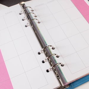 Customized Day Planner <strong>Soft</strong> Cover Foil Stamping Monthly <strong>Notebooks</strong> Refillable <strong>6</strong> Ring Note Books With Loose-leaf Binder - Product Image 6