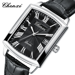Reloj Casual de Moda para Parejas, Marca <span class=keywords><strong>Dawn</strong></span>, con Calendario, Cuarzo, Caja Rectangular de Aleación, Correa para Hombre y Mujer, Venta al Por Mayor - Product Image 4