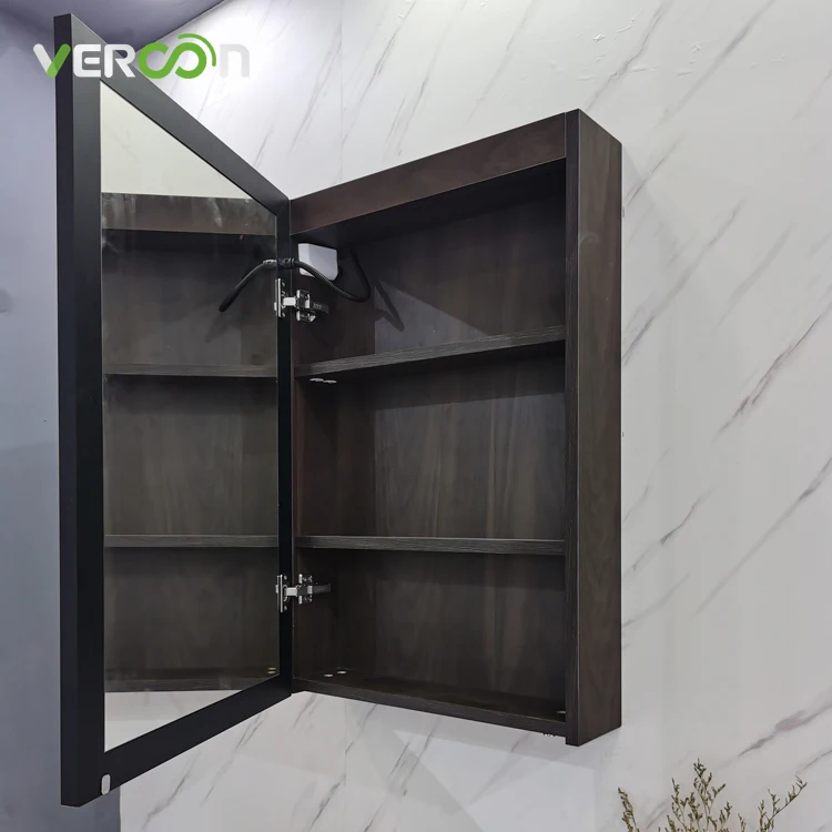 Vercon best makeup led rectangular medicine cabinet with mirror bathroom cabinets with mirrors smart mirrors