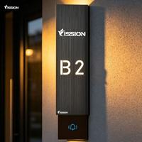 Serrure de porte numérique FISSION pour hôtel, système de gestion de chambre moderne, construction en acier inoxydable et acrylique, puissance 6W, tension 220V