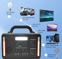 Générateur solaire portable TSX 300W MPPT avec batterie LiFePO4, alimentation d'urgence, onde sinusoïdale pure, pour la maison, l'extérieur, la voiture, sans fil
