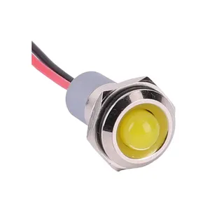 High Repurchase 14mm Domed Round Pin Terminal Metal LED Waterproof IP65 High Voltage Indicator Lamp