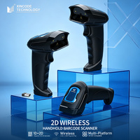Lecteur de codes-barres 2D sans fil Xincode, portable, 2.4G USB, 300 lectures/secondes, lecteur de codes QR, pistolet de numérisation 1D, compatible IOS, pour entrepôt et stockage