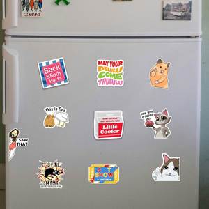 16 piezas de pegatinas divertidas con diseño Art Déco de hadas para refrigerador, nevera, puerta de armario, forma personalizada, para el hogar/oficina - Product Image 1