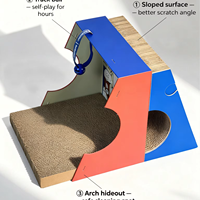 Grattoir pour chat en carton épais, sûr et non toxique, tapis à gratter pour chat d'intérieur, jouet pour aiguiser les griffes et reposer les pattes