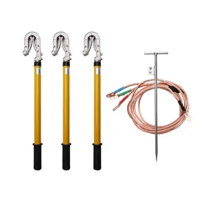 portable Grounding Rod with earth clamp Set Grounding equipment
