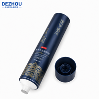 Tube souple cosmétique personnalisé 160 ml en aluminium/plastique pour crème colorante capillaire, avec bouchon à vis PP et opercule en aluminium, impression de logo OEM