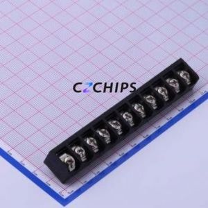 DBT50-9.5-11P-BK-P Barrier Terminal Block Through hole Component (THT),P=9.5mm Connector Three Sides 9.5mm 1x11P Straight Pin - Product Image 1
