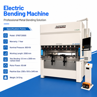 Prensa Plegadora CNC Eléctrica de 90 Toneladas y 2000 mm, Doble Servo, Alta Precisión, para Plegado de Chapa Metálica
