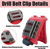 Support de ruban à mesurer MELOTOUGH, étui pour perceuse, clip de ceinture pour ruban à mesurer, support de ruban à mesurer, clip de ceinture pour outils pour ruban à mesurer