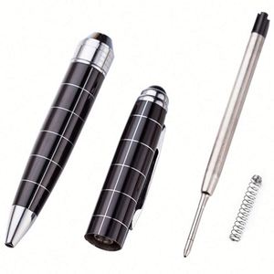 Stylo publicitaire promotionnel de haute qualité, rayé, épais, avec logo personnalisé imprimé, largeur d'écriture 0,7 mm, en acier, pour affaires et articles fantaisie - Product Image 4