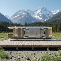 Cabane Apple préfabriquée moderne en acier, mini-maison sur roues entièrement équipée, pod de jardin mobile, bureau, boutique, toilettes, maison portable pour jardin