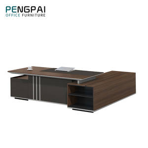 Moderno resistente al calor Gerente <span class=keywords><strong>General</strong></span> Escritorio de oficina MDF en forma de L Muebles de oficina Mesa Ejecutiva para oficina Mesa de oficina - Product Image 1