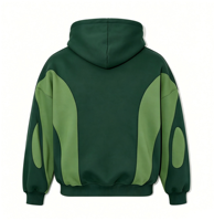 Sweat à capuche vintage surdimensionné personnalisé avec impression DTG Kornit et motif lettres universitaires pour un style urbain