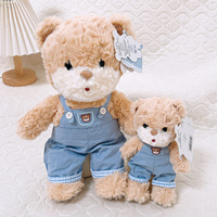 Snot Bear Bo-Bo Bear Salopette Ours en Peluche Mignon Couple de Petits Ours en Peluche Matière Coton PP Peluche Courte 31-50cm pour 14+