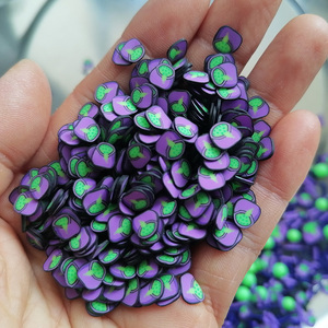1KG Chaudron violet de sorcière d'Halloween, tranches de chauves-souris en argile polymère pour bricolage, remplissage de boue - Product Image 4
